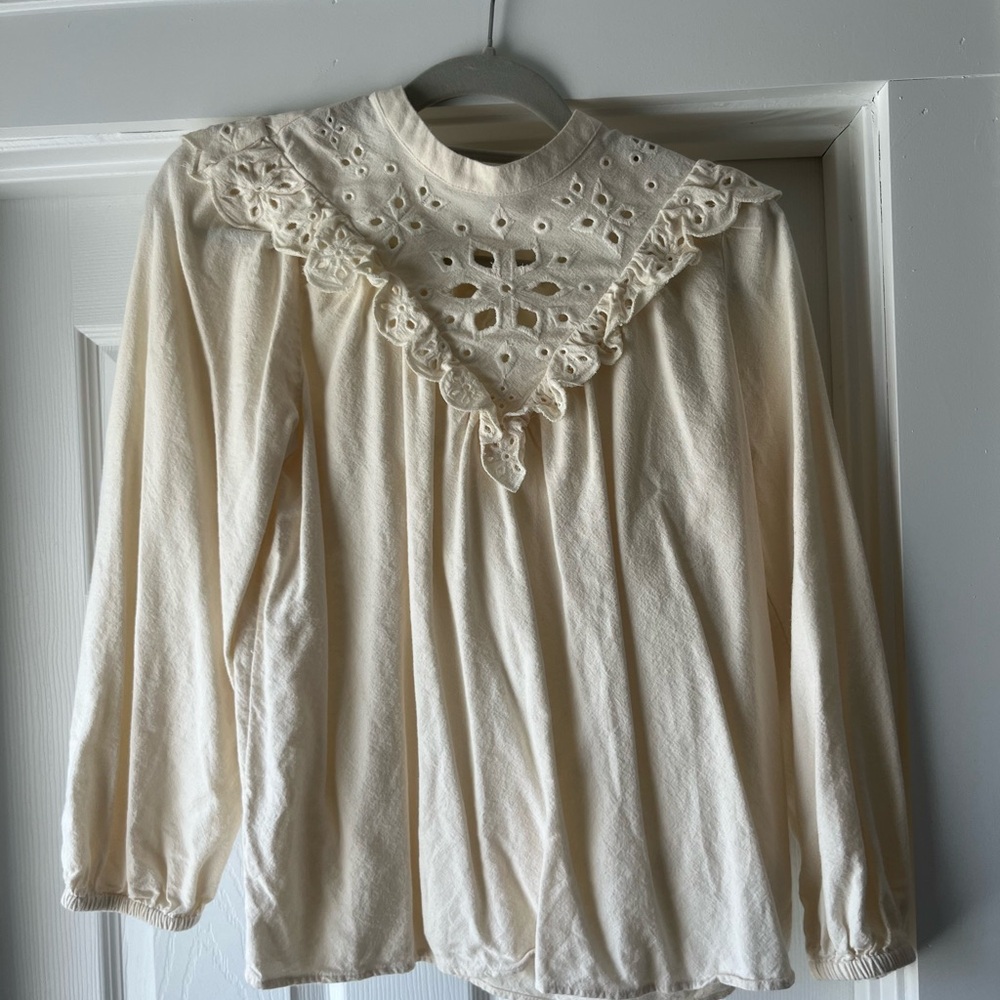Elegant Cream Lace Women's Top